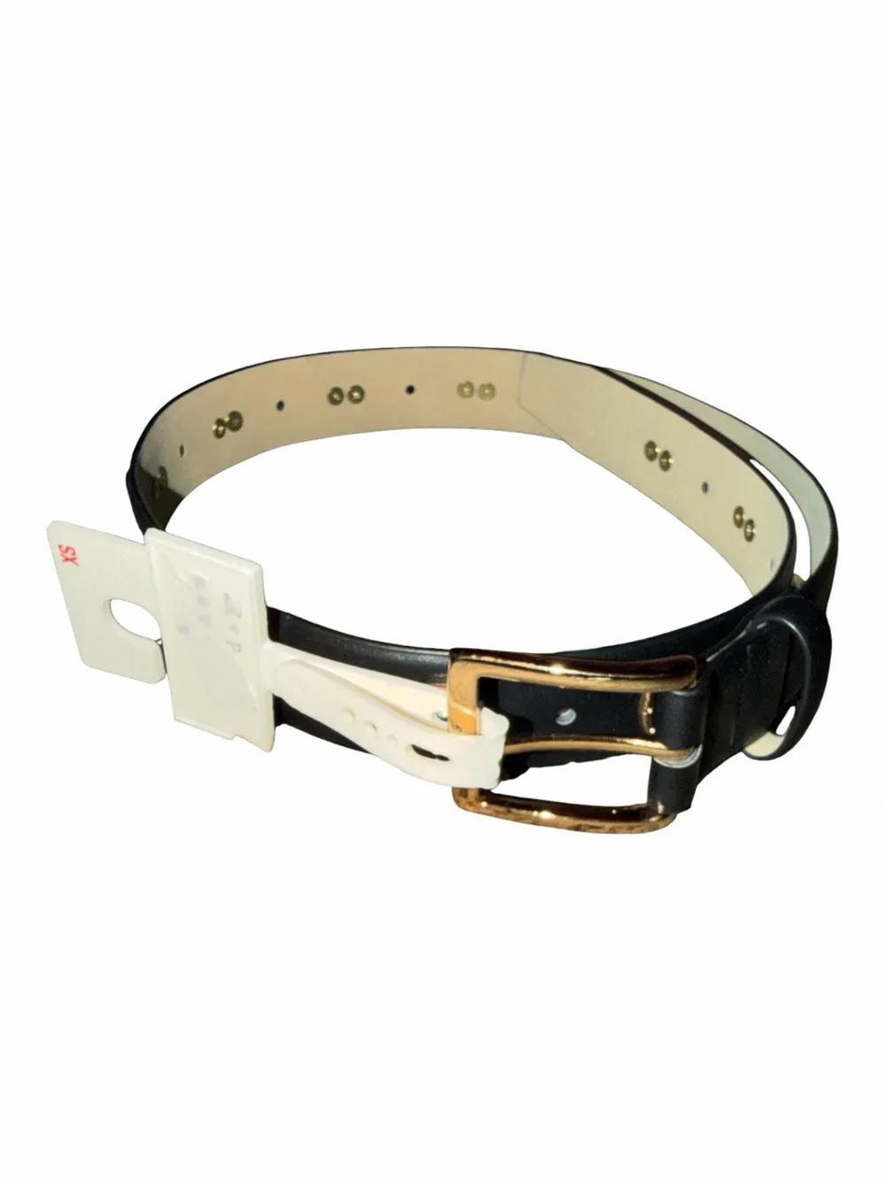 a new day Black Belt with Gold Eyelets